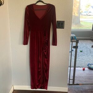 Velvet maternity dress